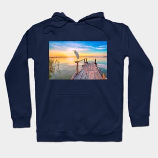 Great Blue Heron at Sunset Hoodie